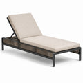 Tumbona de jardín de aluminio y tejido beige