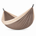 Hamaca de nailon 200x150 cm beige/marrón